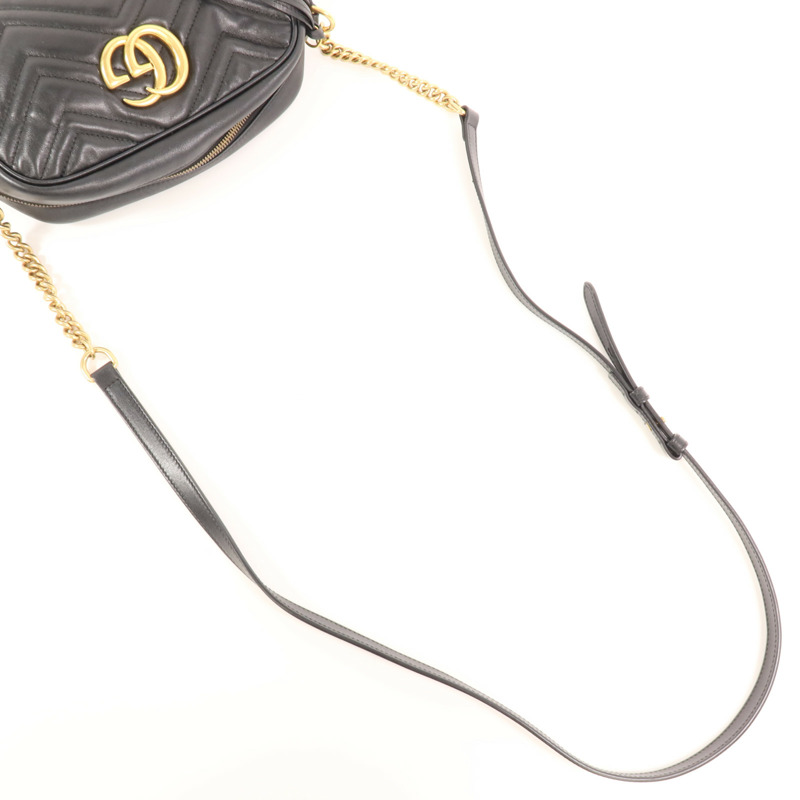 GUCCI 牛皮皮革GG Marmont Small Camera Bag金扣肩背袋-7
