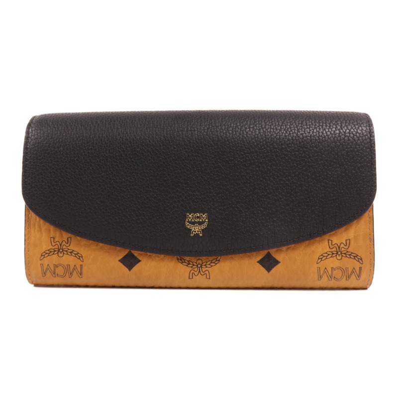 MCM 牛皮皮革Long Wallet金扣長錢包-0