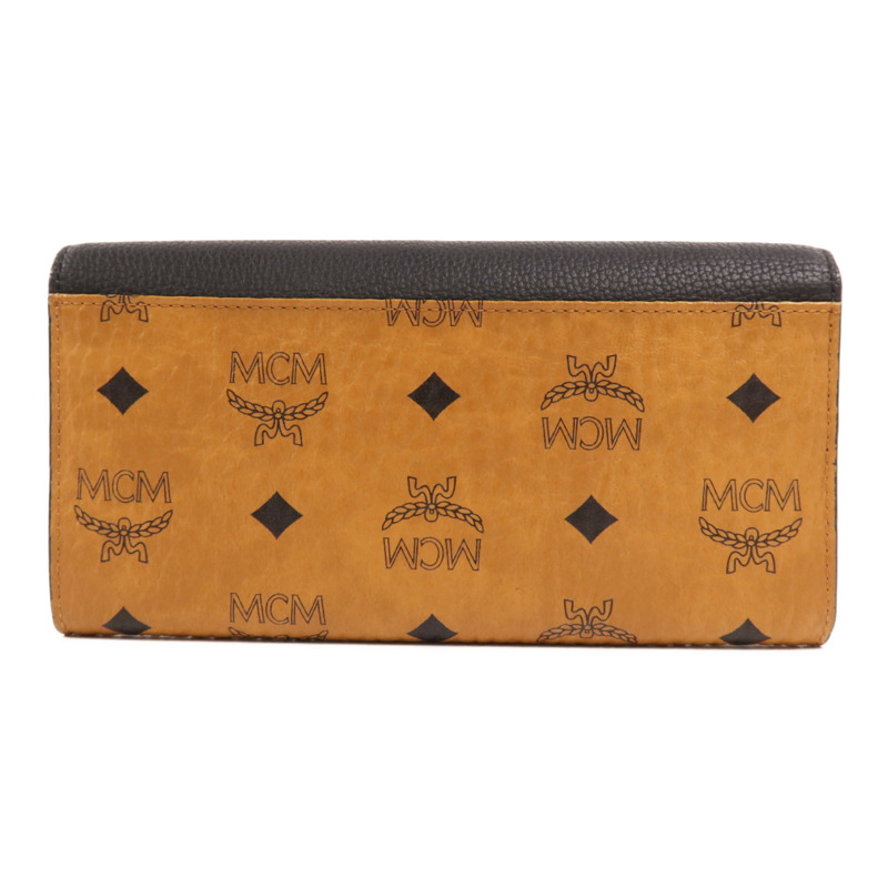 MCM 牛皮皮革Long Wallet金扣長錢包-1