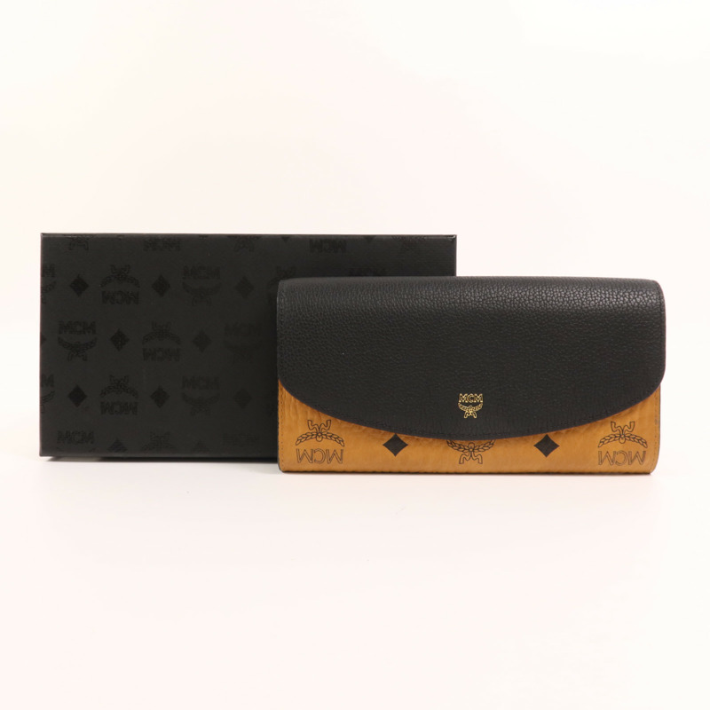 MCM 牛皮皮革Long Wallet金扣長錢包-6