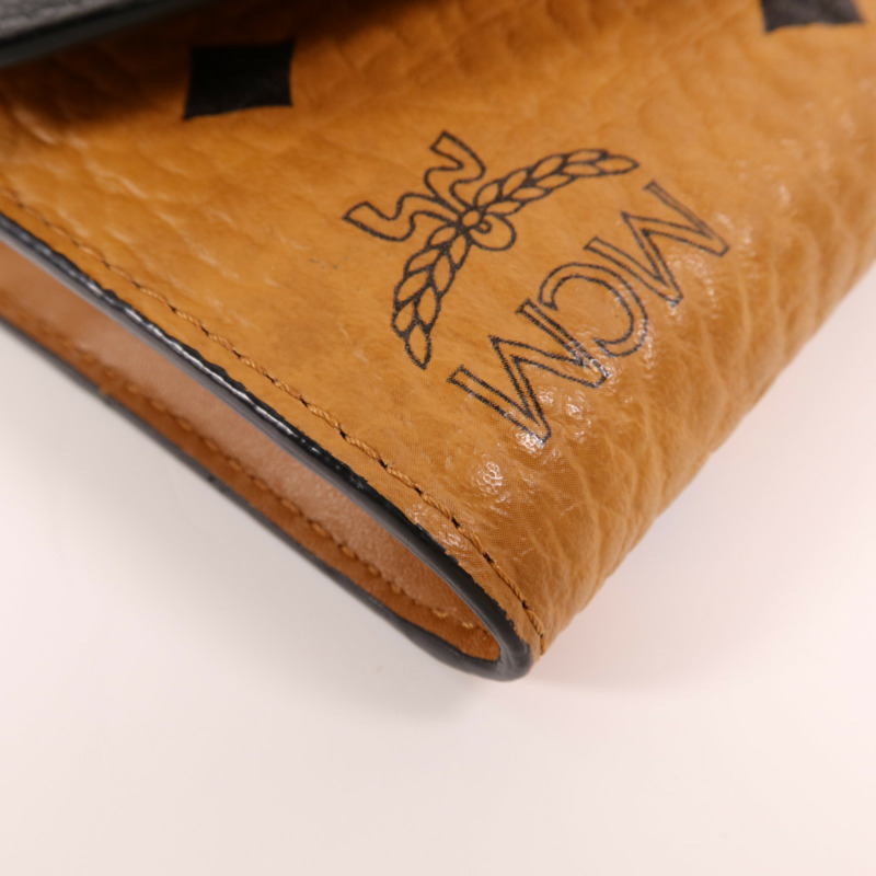 MCM 牛皮皮革Long Wallet金扣長錢包-8