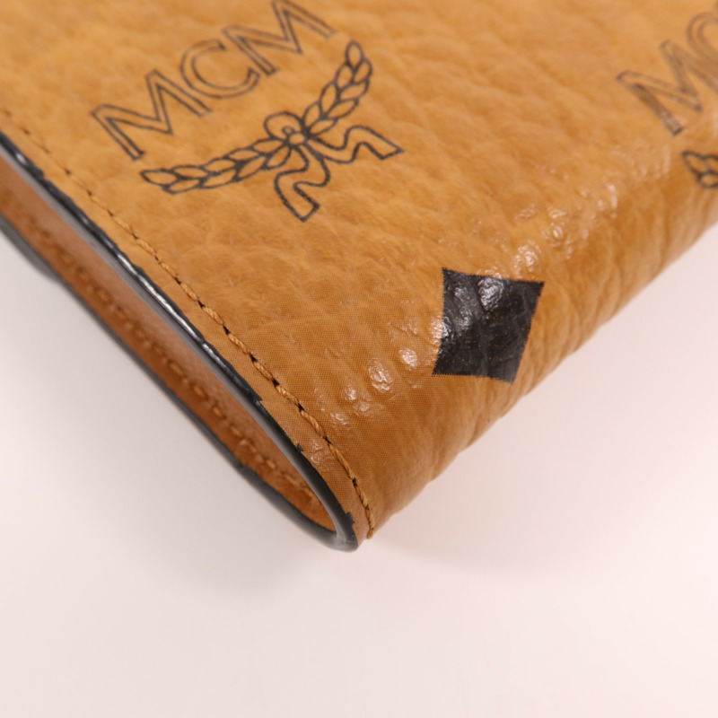 MCM 牛皮皮革Long Wallet金扣長錢包-10