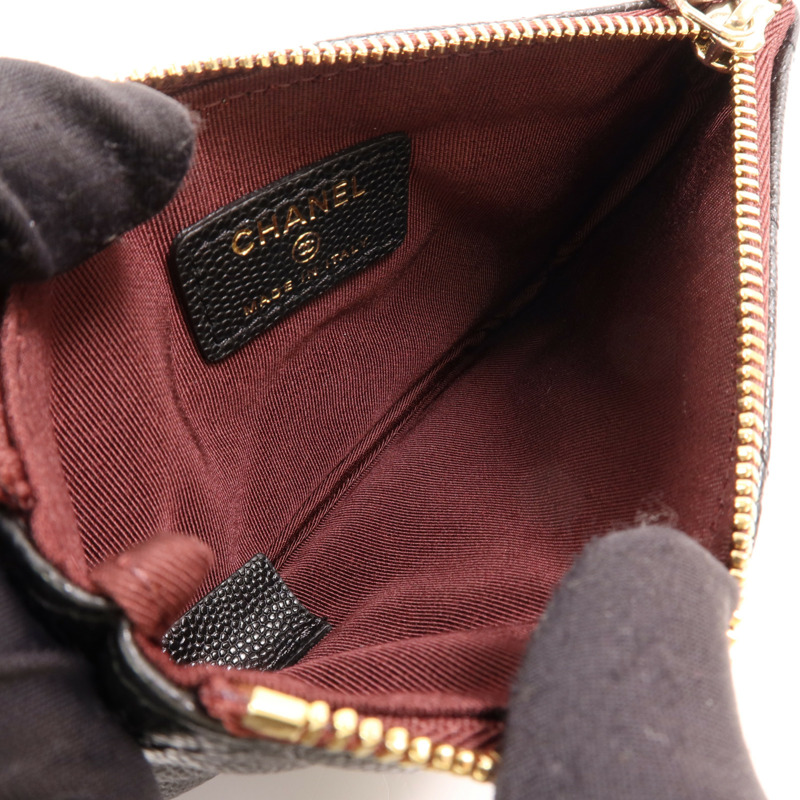 CHANEL 牛皮皮革Mini Pouch金扣手拿包-4