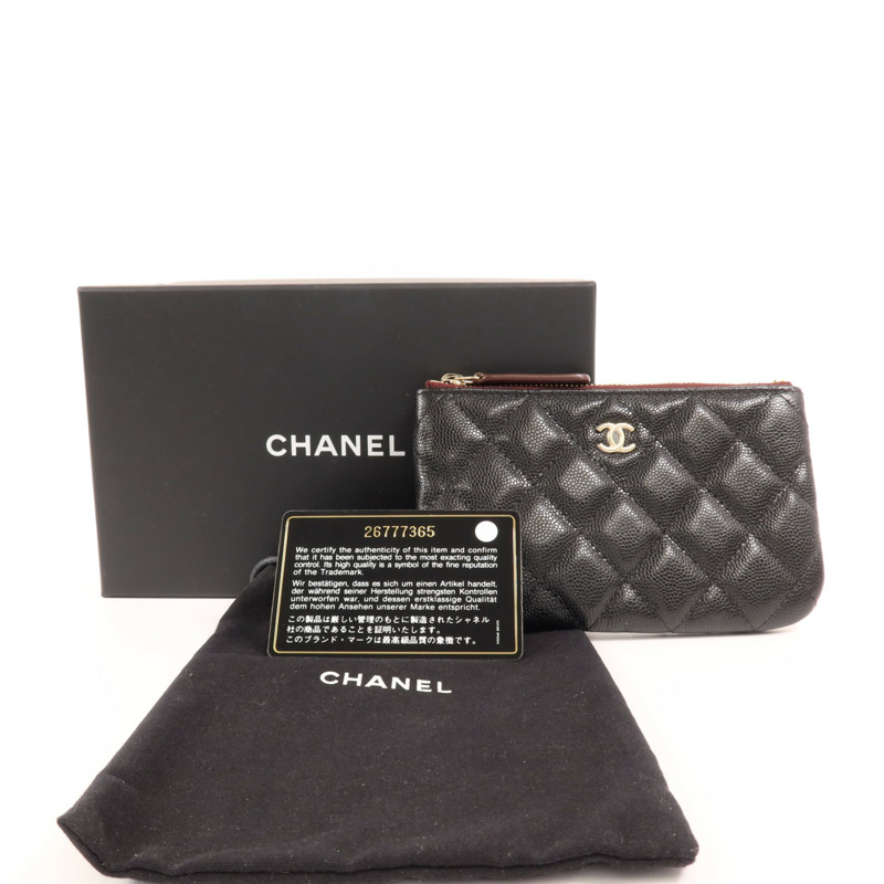 CHANEL 牛皮皮革Mini Pouch金扣手拿包-8