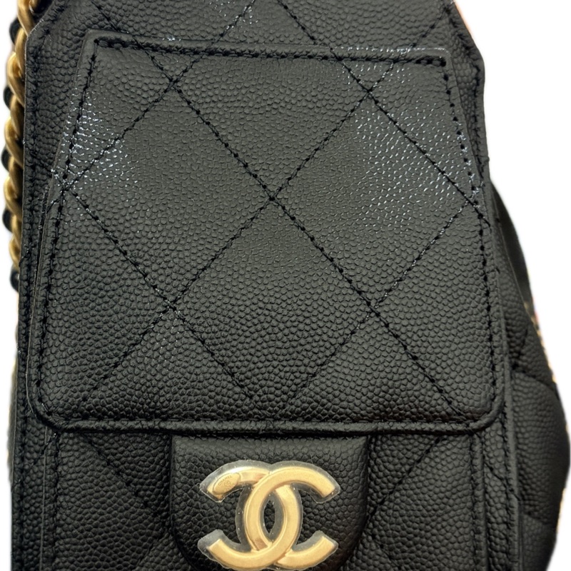 CHANEL 25 BAG mini 黑金 義大利11/27帶回-3