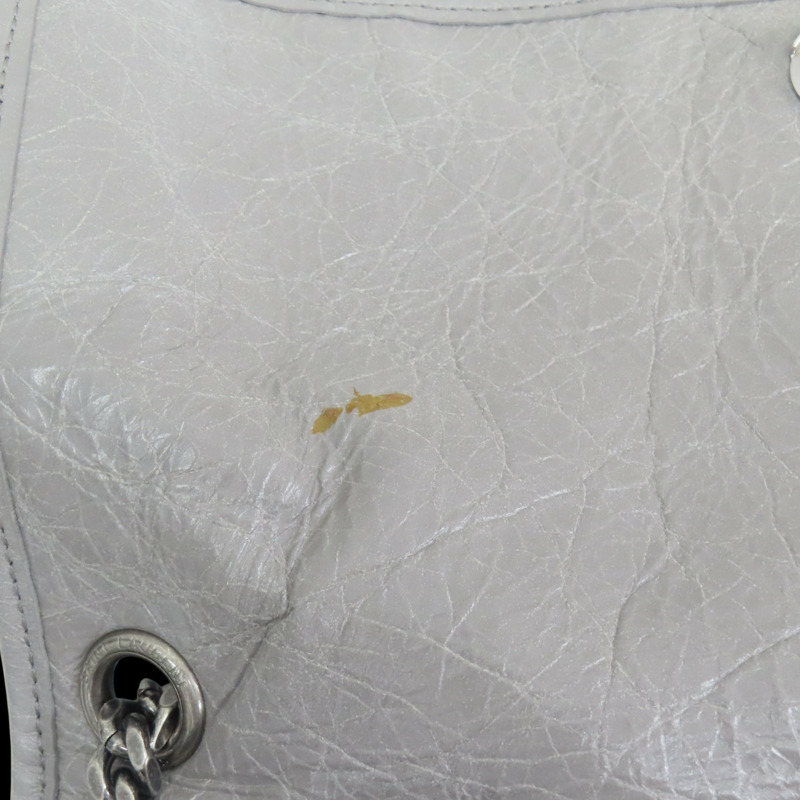 灰色 山羊皮 Niki 中型 鏈帶肩背包【SAINT LAURENT YSL 聖羅蘭 】 498883-15