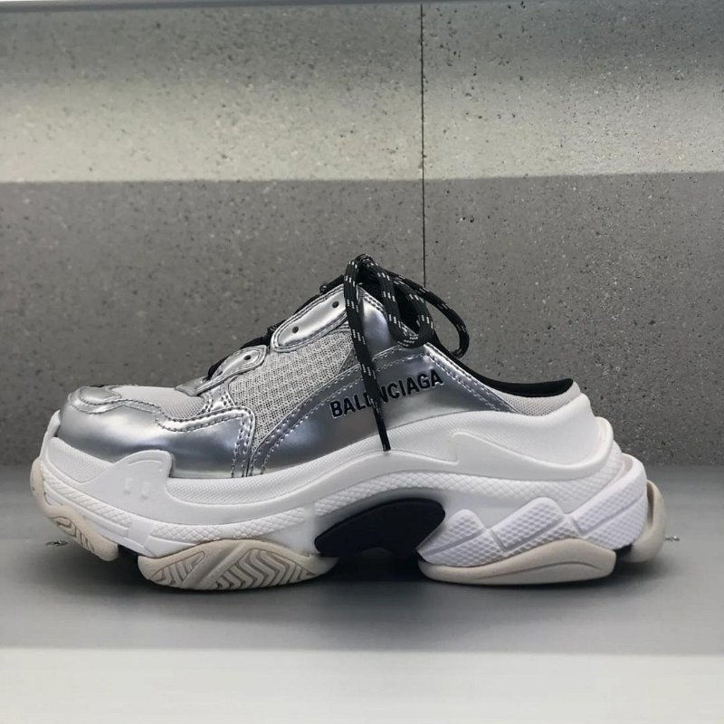 💎Han's house精品服飾💎Balenciaga TRIPLE S 巴黎世家 復古 老爹涼 半拖 懶人鞋 鞋-8