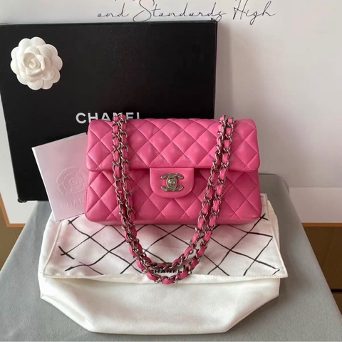 #大全配🈶購證 #99新閒置 香奈兒Cf23小號Coco系列 淺粉色超稀有💕