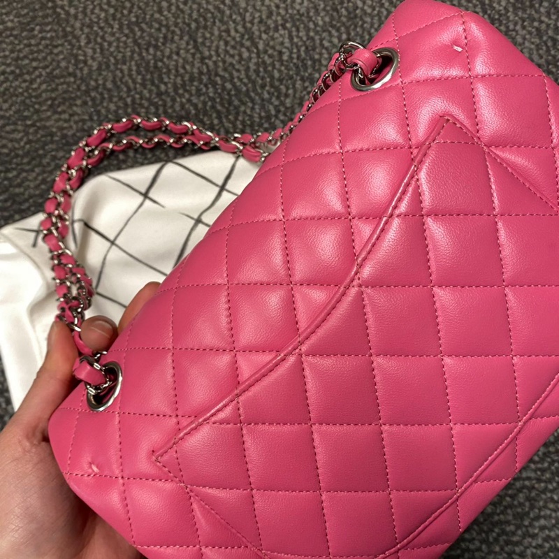 (已保留)#大全配🈶購證 #99新閒置 香奈兒Cf23小號Coco系列 淺粉色超稀有💕-12