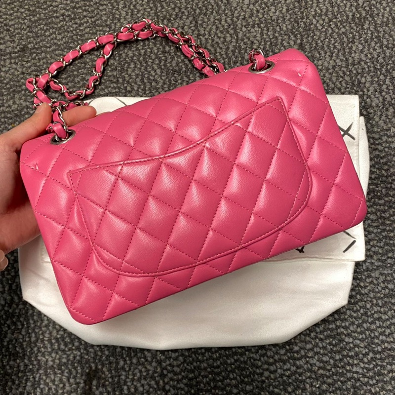 (已保留)#大全配🈶購證 #99新閒置 香奈兒Cf23小號Coco系列 淺粉色超稀有💕-13