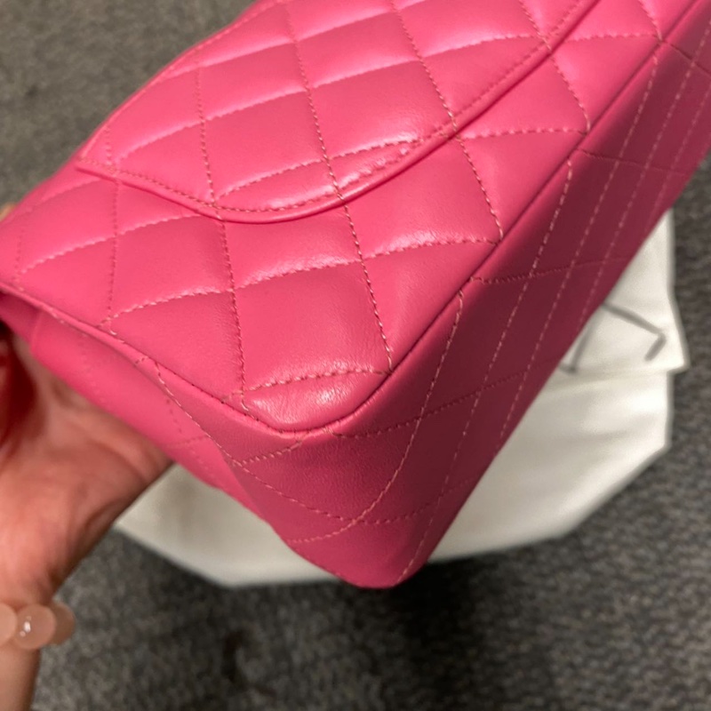 (已保留)#大全配🈶購證 #99新閒置 香奈兒Cf23小號Coco系列 淺粉色超稀有💕-16