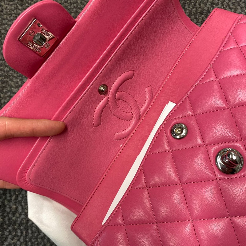 (已保留)#大全配🈶購證 #99新閒置 香奈兒Cf23小號Coco系列 淺粉色超稀有💕-18