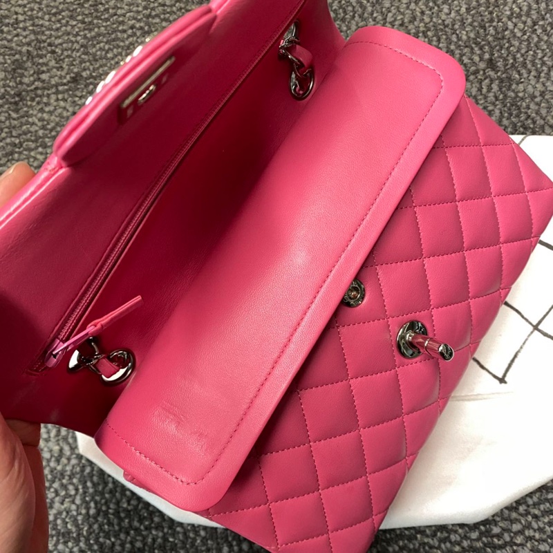 (已保留)#大全配🈶購證 #99新閒置 香奈兒Cf23小號Coco系列 淺粉色超稀有💕-21