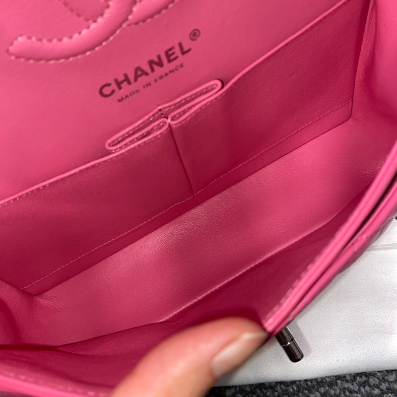 (已保留)#大全配🈶購證 #99新閒置 香奈兒Cf23小號Coco系列 淺粉色超稀有💕-25