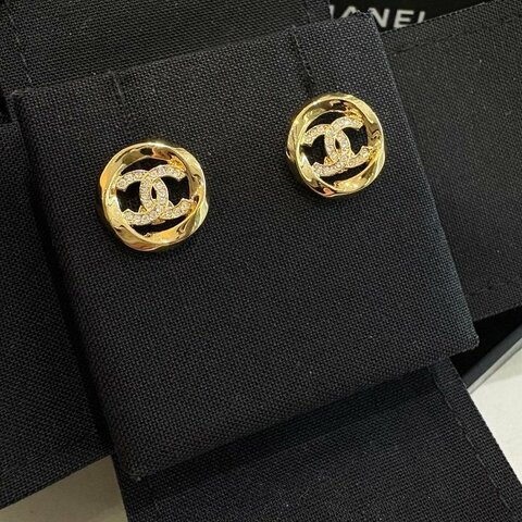 *SHIHNA名牌精品* CHANEL 金色雙C標誌耳環