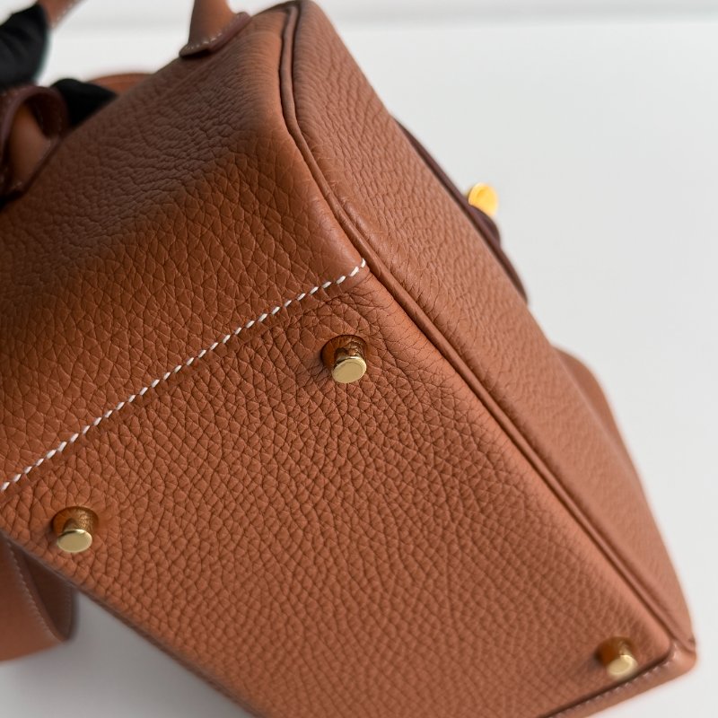 99新🆕 Hermès 愛馬仕 Lindy Mini 金棕金釦 二代-7