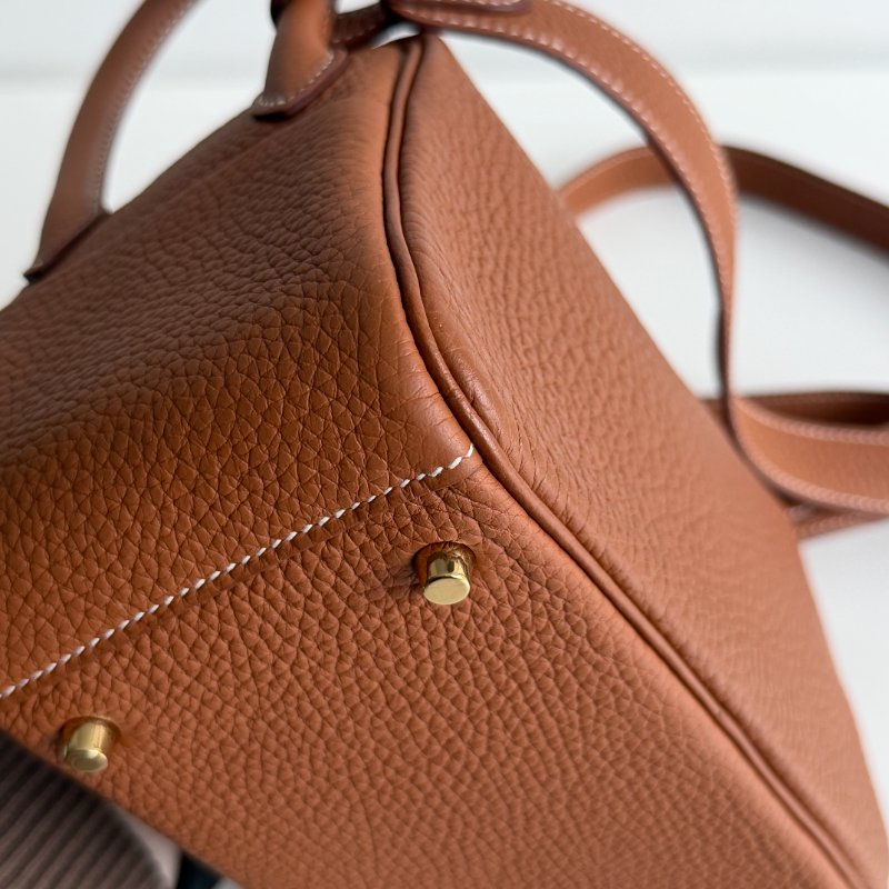 99新🆕 Hermès 愛馬仕 Lindy Mini 金棕金釦 二代-10