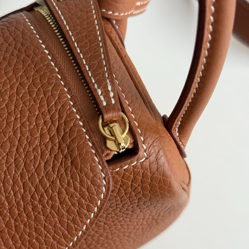 99新🆕 Hermès 愛馬仕 Lindy Mini 金棕金釦 二代-15