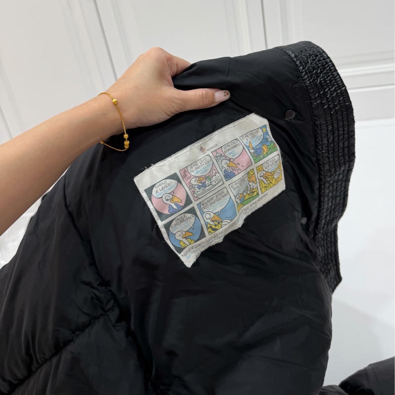 Moncler aphroti 黑色 銀狐毛領 長版 收腰 長版羽絨 羽絨外套 夾克 長版外套 外套-21