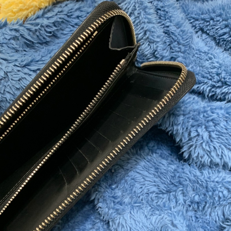🔥近新美品 LV 路易威登 Louis Vuitton 藍黑棋盤格拉鍊14卡 長夾-5