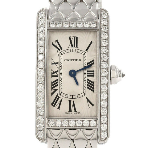 卡地亞 Tank Américaine SM WG D WB710009 石英手錶