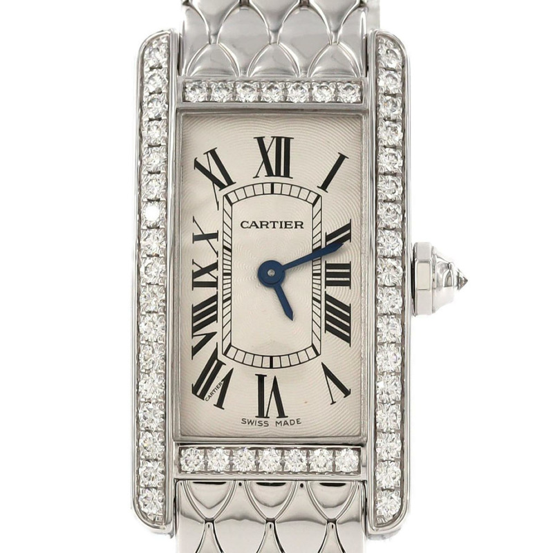 卡地亞 Tank Américaine SM WG D WB710009 石英手錶-0