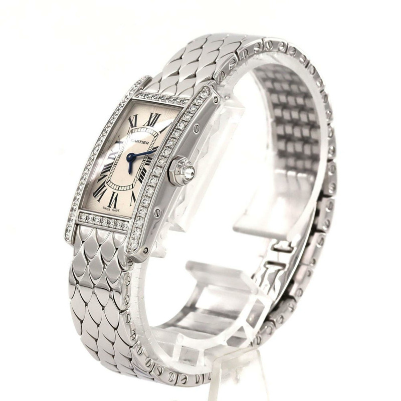 卡地亞 Tank Américaine SM WG D WB710009 石英手錶-1