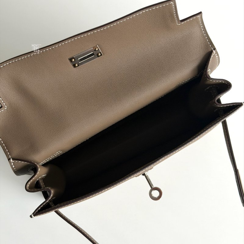 98新🫰🏻Hermès Kelly Danse 大象灰銀釦-6