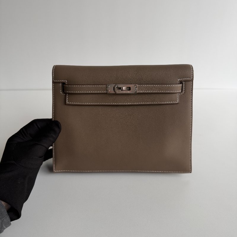 98新🫰🏻Hermès Kelly Danse 大象灰銀釦-7