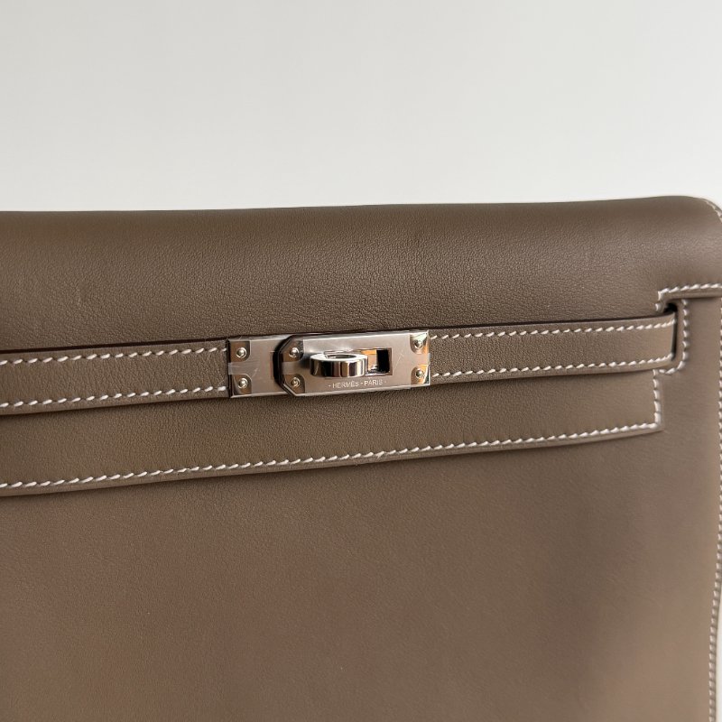 98新🫰🏻Hermès Kelly Danse 大象灰銀釦-11