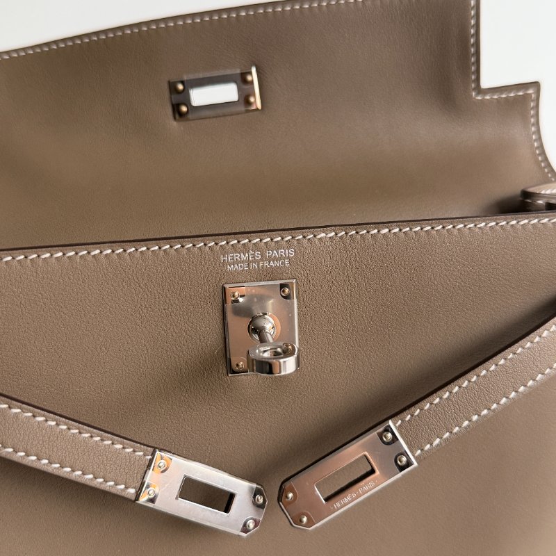 98新🫰🏻Hermès Kelly Danse 大象灰銀釦-12