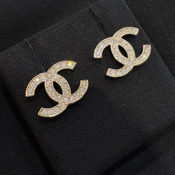 *SHIHNA名牌精品* CHANEL 經典的雙C標誌水晶耳環-0