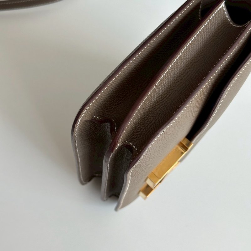 98新🫰🏻 全配有購證🙌🏻 Hermès 愛馬仕 Constance mini 大象灰金釦-9