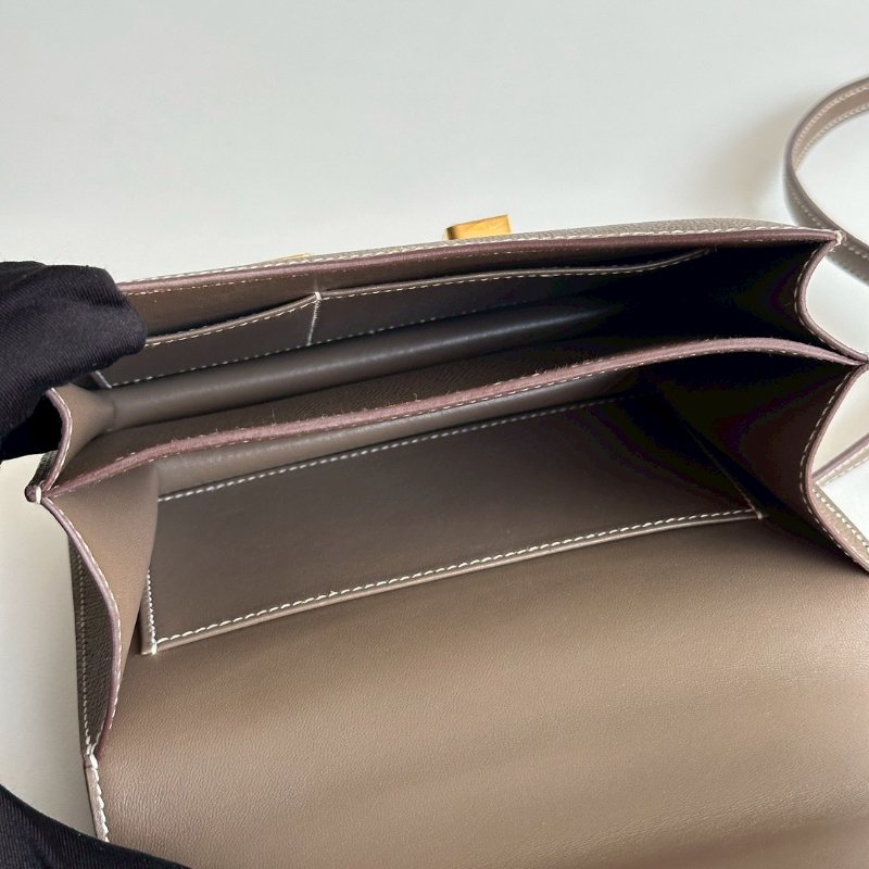 98新🫰🏻 全配有購證🙌🏻 Hermès 愛馬仕 Constance mini 大象灰金釦-10