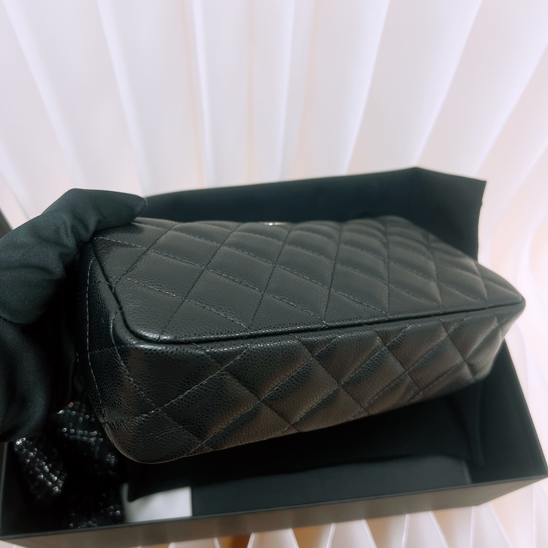 Chanel 黑金牛皮麻將包/麻雀包-1