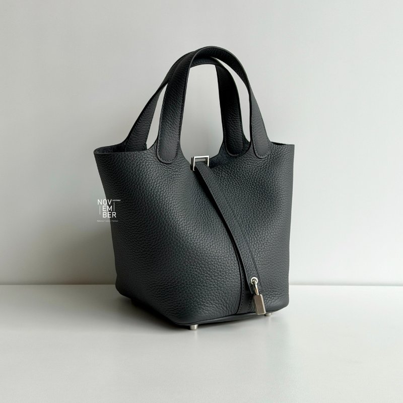 99新🆕 Hermès 愛馬仕 Picotin18 石板灰銀釦-2