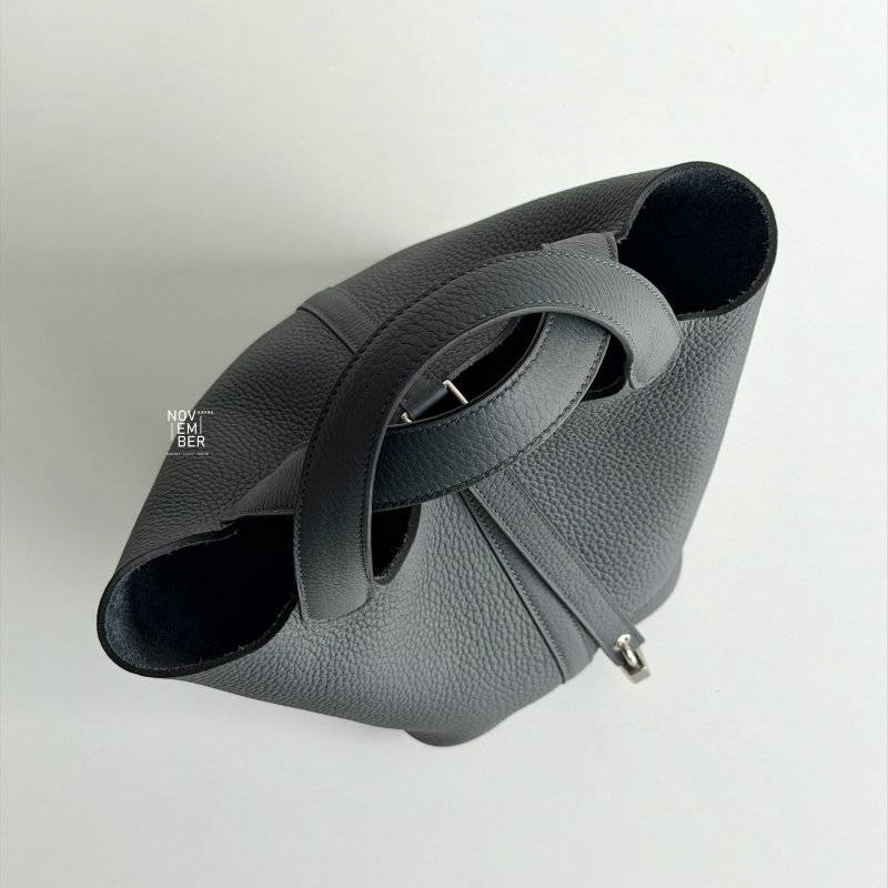 99新🆕 Hermès 愛馬仕 Picotin18 石板灰銀釦-4