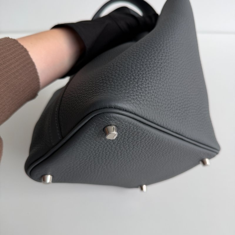 99新🆕 Hermès 愛馬仕 Picotin18 石板灰銀釦-8