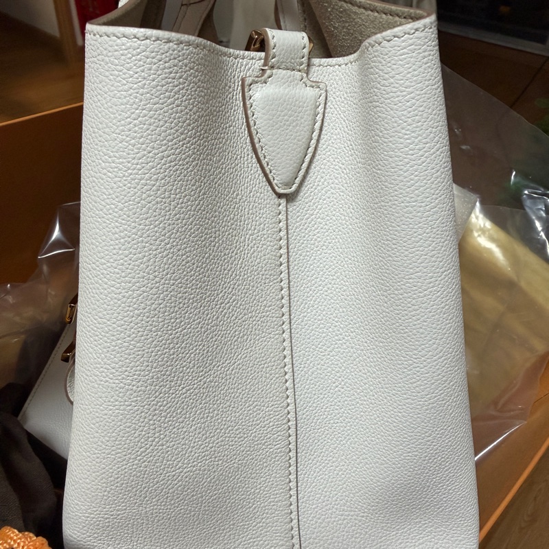 99新未使用品 Tod’s T Timeless迷你皮革購物手袋 白色-1