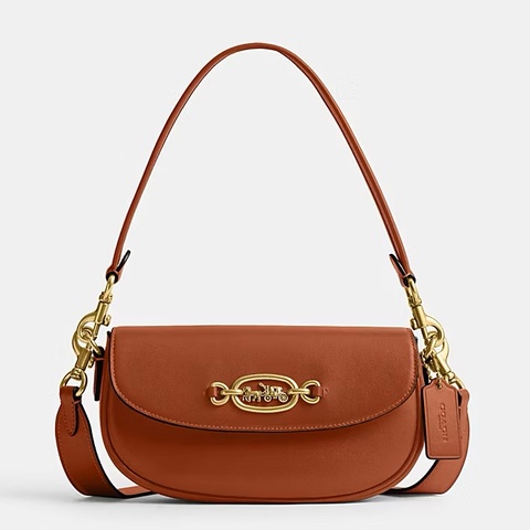 Coach HARLEY 23 單肩手袋 專櫃款馬鞍包 焦糖色馬鞍包 全新