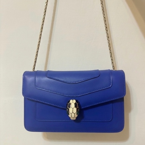 Bvlgari 寶格麗 經典藍色蛇頭包