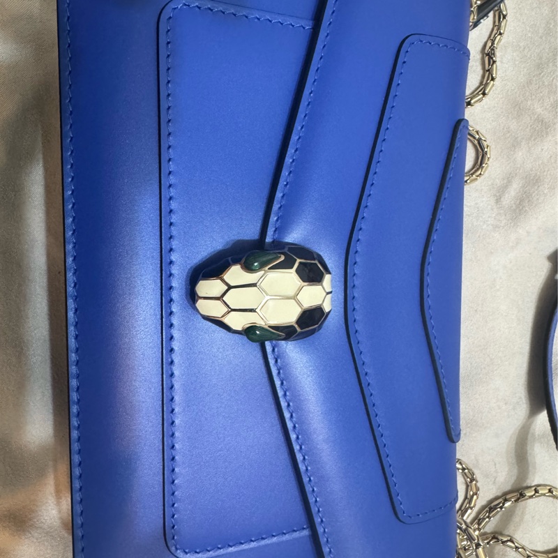 Bvlgari 寶格麗 經典藍色蛇頭包-2