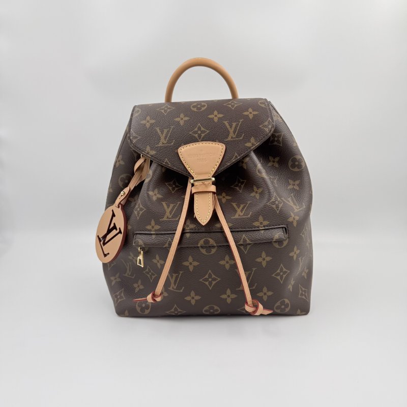 Louis Vuitton - MONTSOURIS 原花磁扣翻蓋束口後背包-5