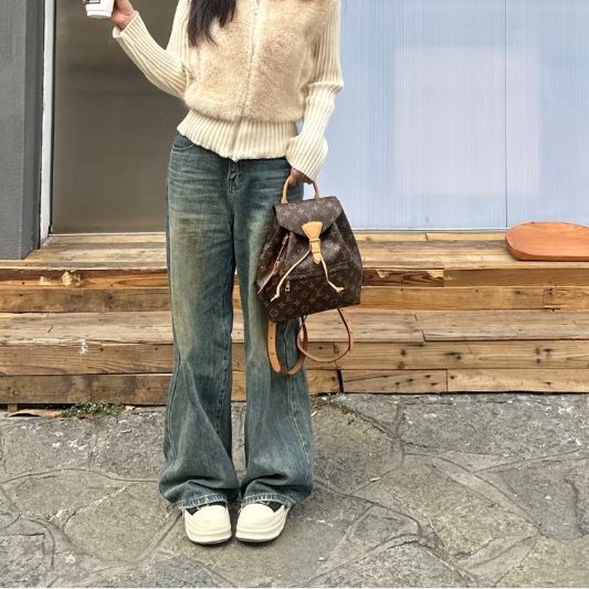 Louis Vuitton - MONTSOURIS 原花磁扣翻蓋束口後背包-4