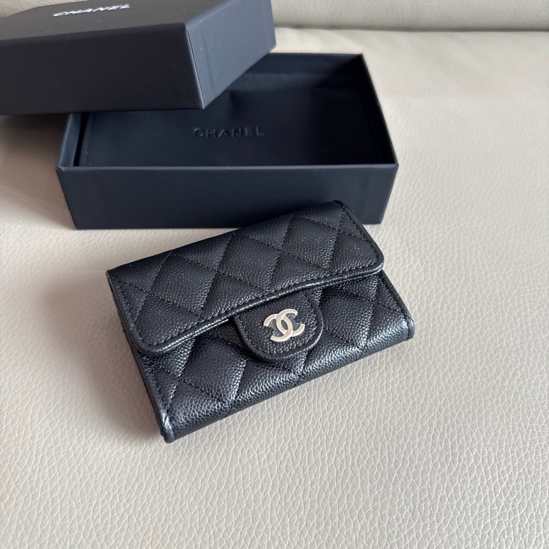 「M.Y精品」Chanel 全新 內拉鍊卡包 零錢包 經典款 荔枝皮 送禮🉑-4