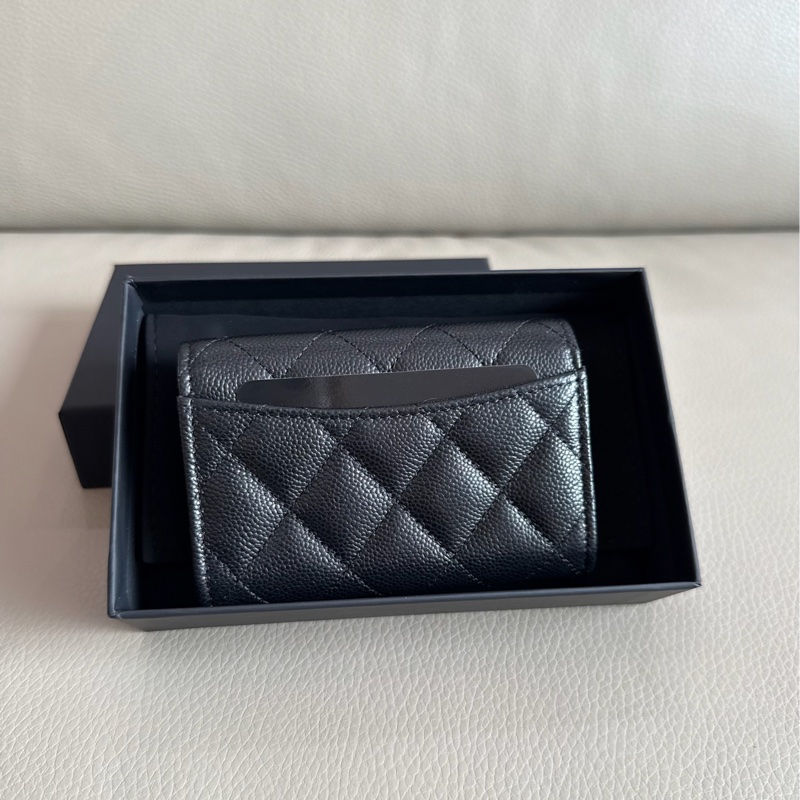 「M.Y精品」Chanel 全新 內拉鍊卡包 零錢包 經典款 荔枝皮 送禮🉑-5
