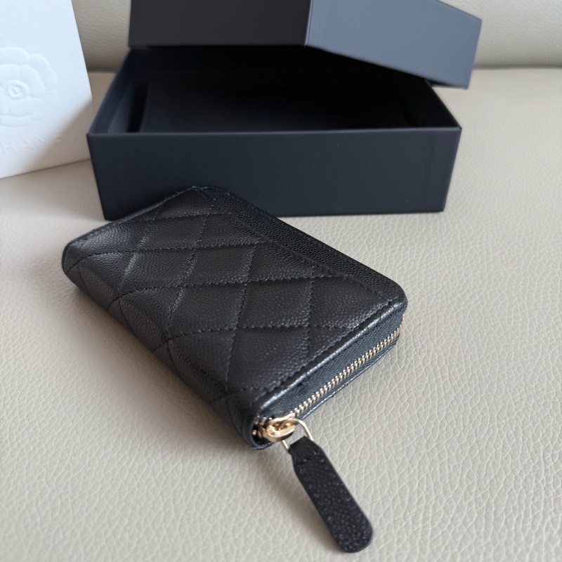 「M.Y精品」 Chanel 小香 經典大ㄇ拉 拉鍊錢包 荔枝皮 全新送禮-6