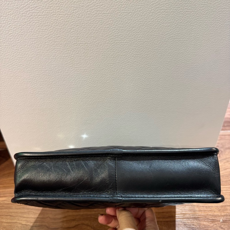 Chanel/香奈兒油蠟皮20P限量款徽章系列限量款2way托特琴譜包-4