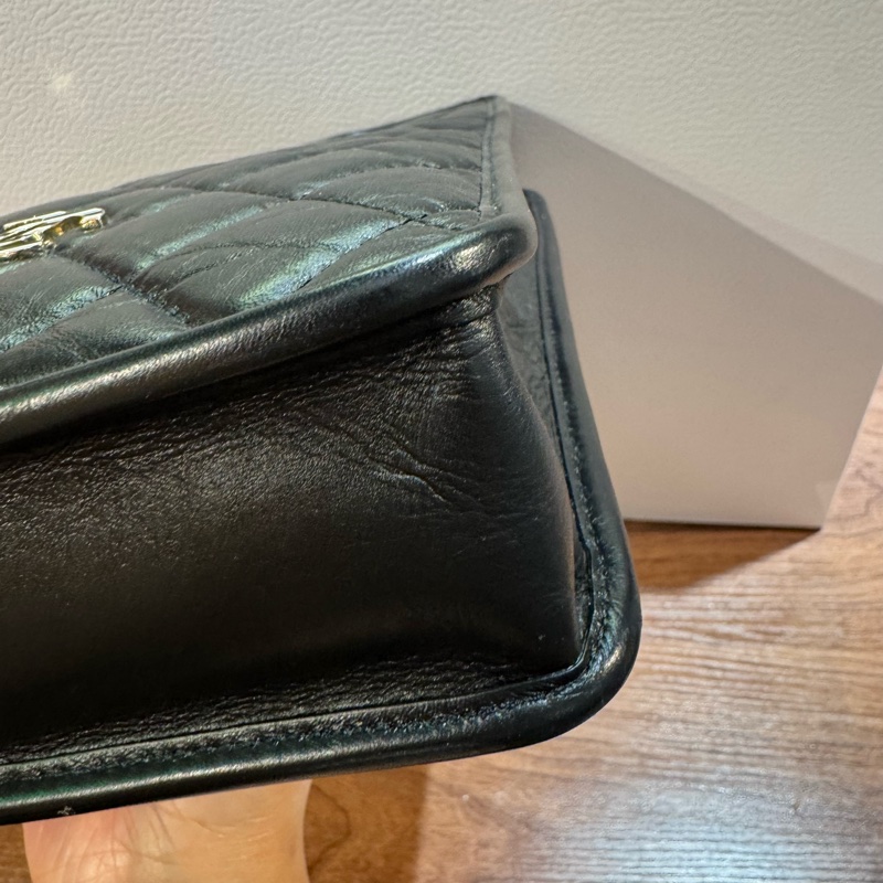 Chanel/香奈兒油蠟皮20P限量款徽章系列限量款2way托特琴譜包-5