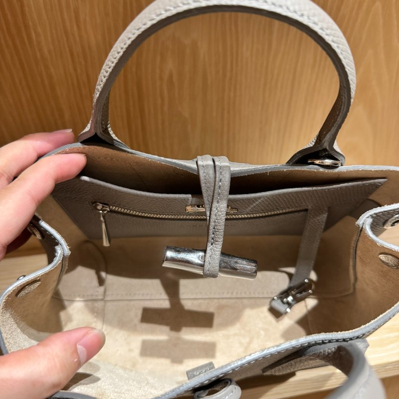 Longchamp Roseau xs 大象灰 竹節 近全新-2